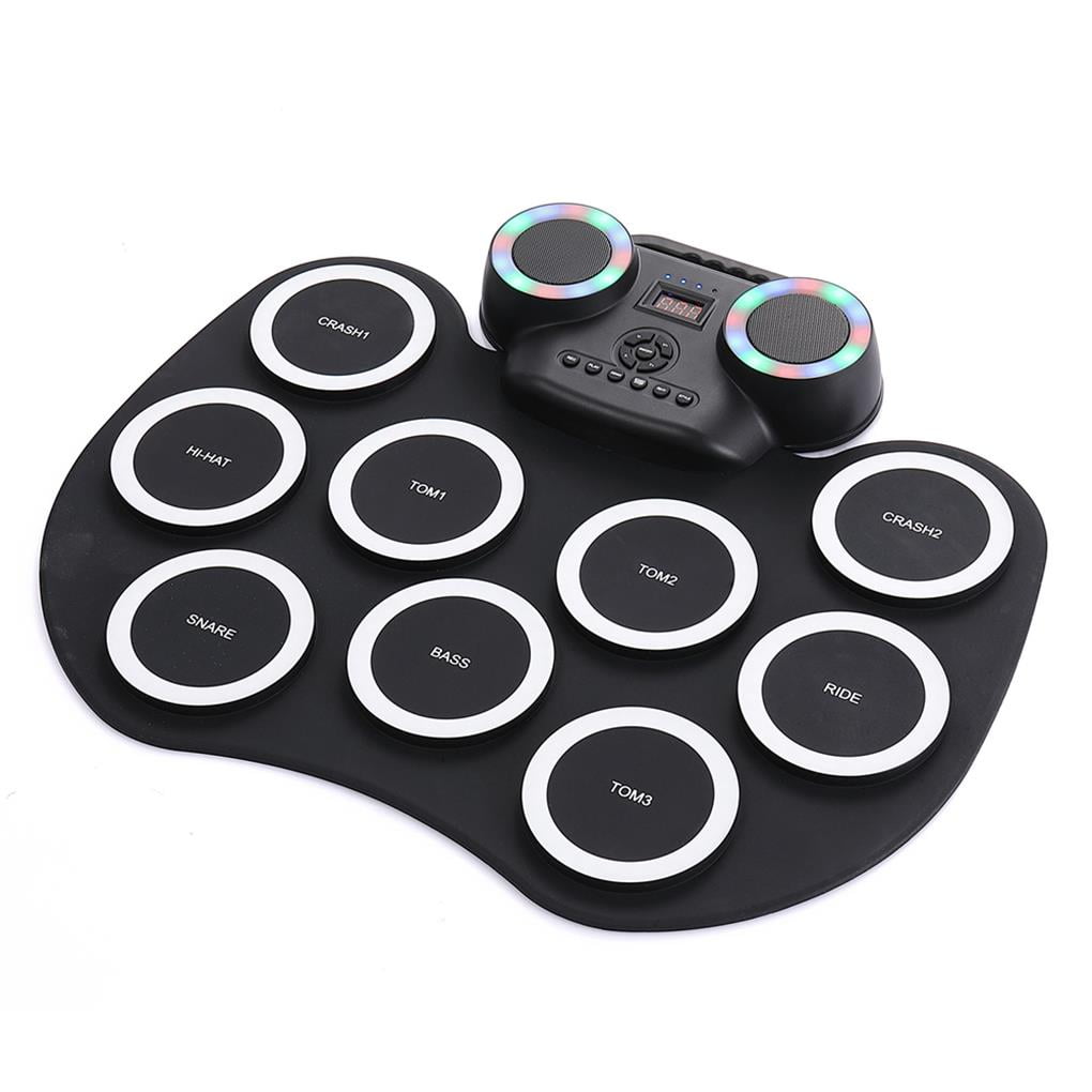 Linyer Electronic Drum Set, Electronic Roll Up Practice Drum Pad