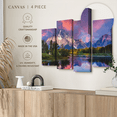 thumbnail image 4 of Elephant Stock - Grand Teton Daylight Wall Art - Horizontal Multi Panel - 4 Piece Living Room Wall Decor - Photography Nature Canvas Print - Blue and Pink Decor - 43" x 27", 4 of 5