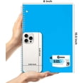 thumbnail image 3 of Spiral-bound notebooks with grid paper, 12 notebooks per pack, 70 sheets (140 pages), 8 x 10-1/2 inches, 4x4 grid spiral binding, suitable for schools., 3 of 9