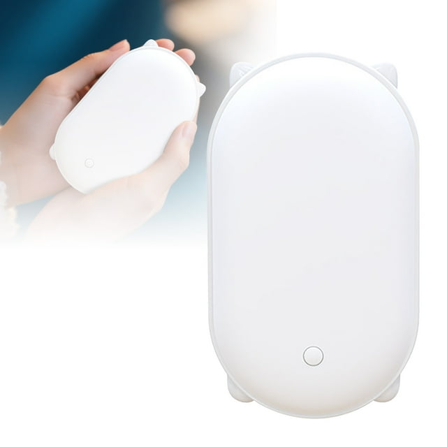 2 in 1 Hand Warmer & Power Bank: Pocket Sized Portable Charger with Sided Heating USB Recharging Stay Warm & Connected