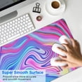 thumbnail image 4 of Bright Pink Blue LinesLine Theme&nbsp;mousepad Gamingwaterproofwashable&nbsp;for Office Home Work Gaminggaming Mouse PadRubber Base Mousepad with Stitched Edges 31.5x11.8inches, 4 of 7