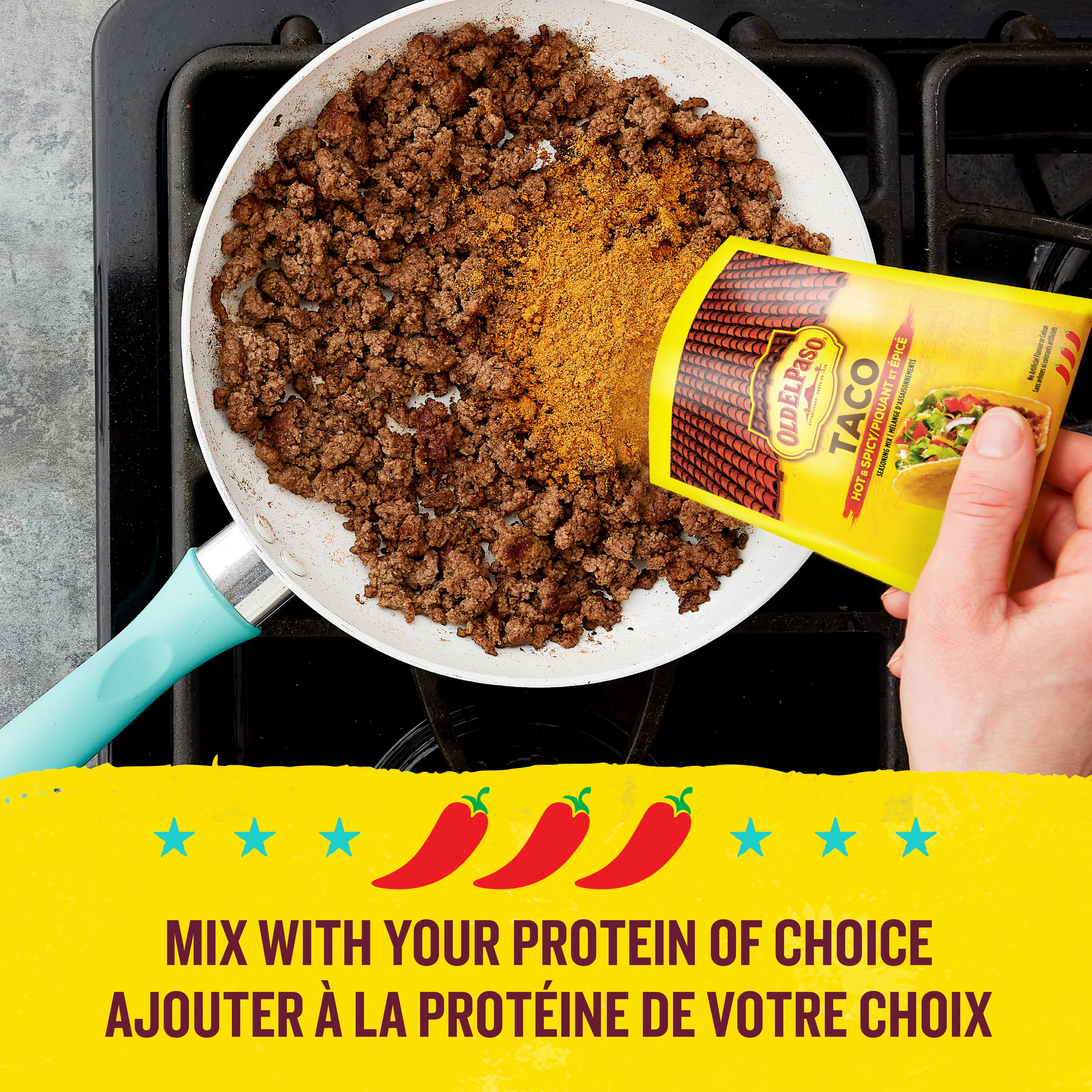 Mélange d'assaisonnements Taco Piquant et épicé d'Old El Paso 24g