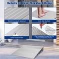 thumbnail image 3 of Threshold Ramps for Doorways, Door Threshold Ramp 4" Rise, Aluminum Entry Threshold Ramp for Doorways, Weight Capacity 700 LB, 3 of 9