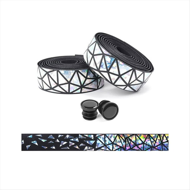 Cinta para Manillar de Bicicleta Agarre de Bicicleta con Estas Cintas para Manillar de Bicicleta para un Paseo Increíble y Cómodo, Juego de 2, Plateado