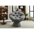 thumbnail image 3 of Oversized Swivel Accent Chair, 360° Rotating Barrel Chair for Living Room Bedroom, 3 of 12