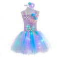thumbnail image 2 of Vestido de princesa para niñas con disfraz de sirena Flash, vestido de actuación navideña, minifalda de sirena, 2 of 5