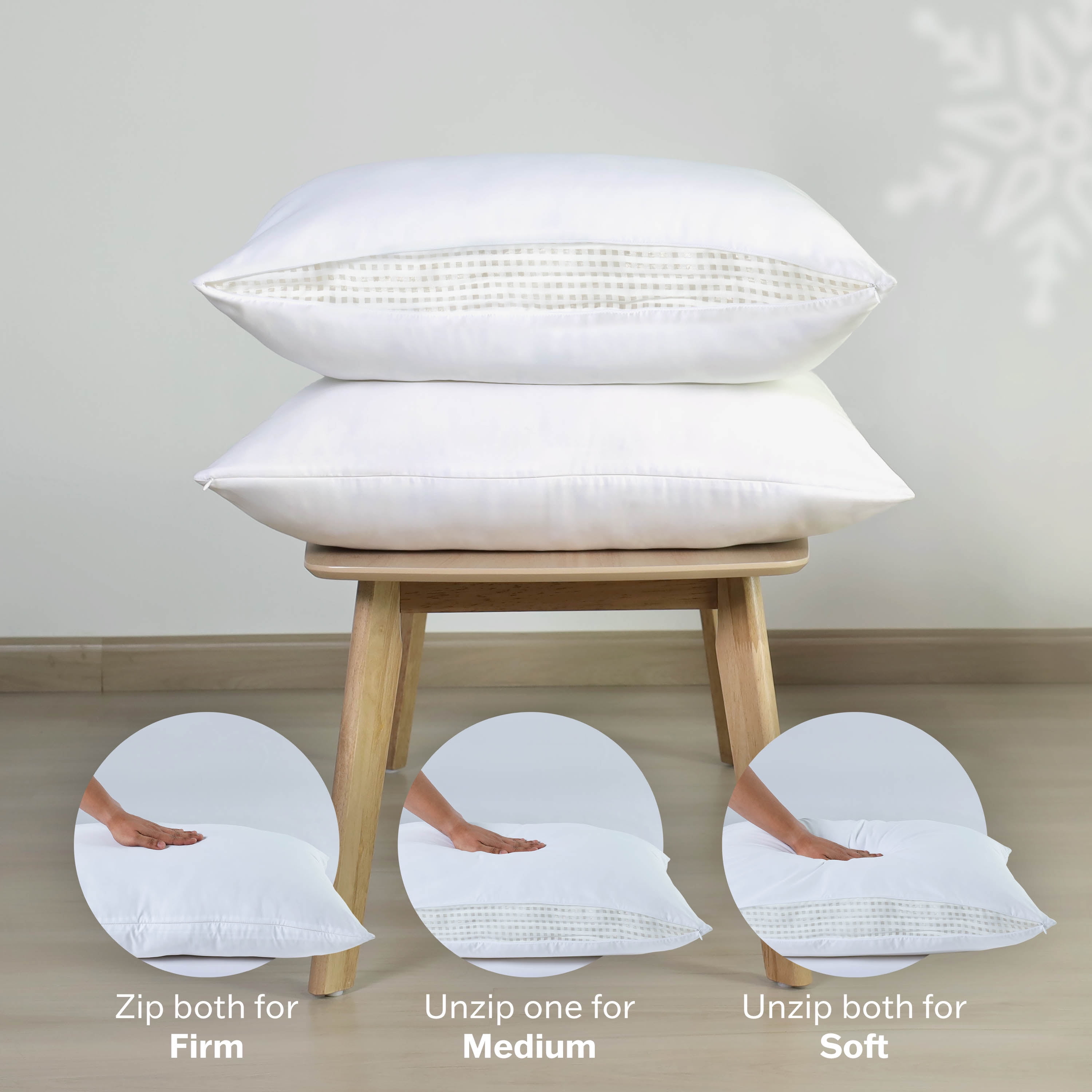 Martex brrr° Standard Down-Alt Pillow | Cooling Soft Adjustable Support | White