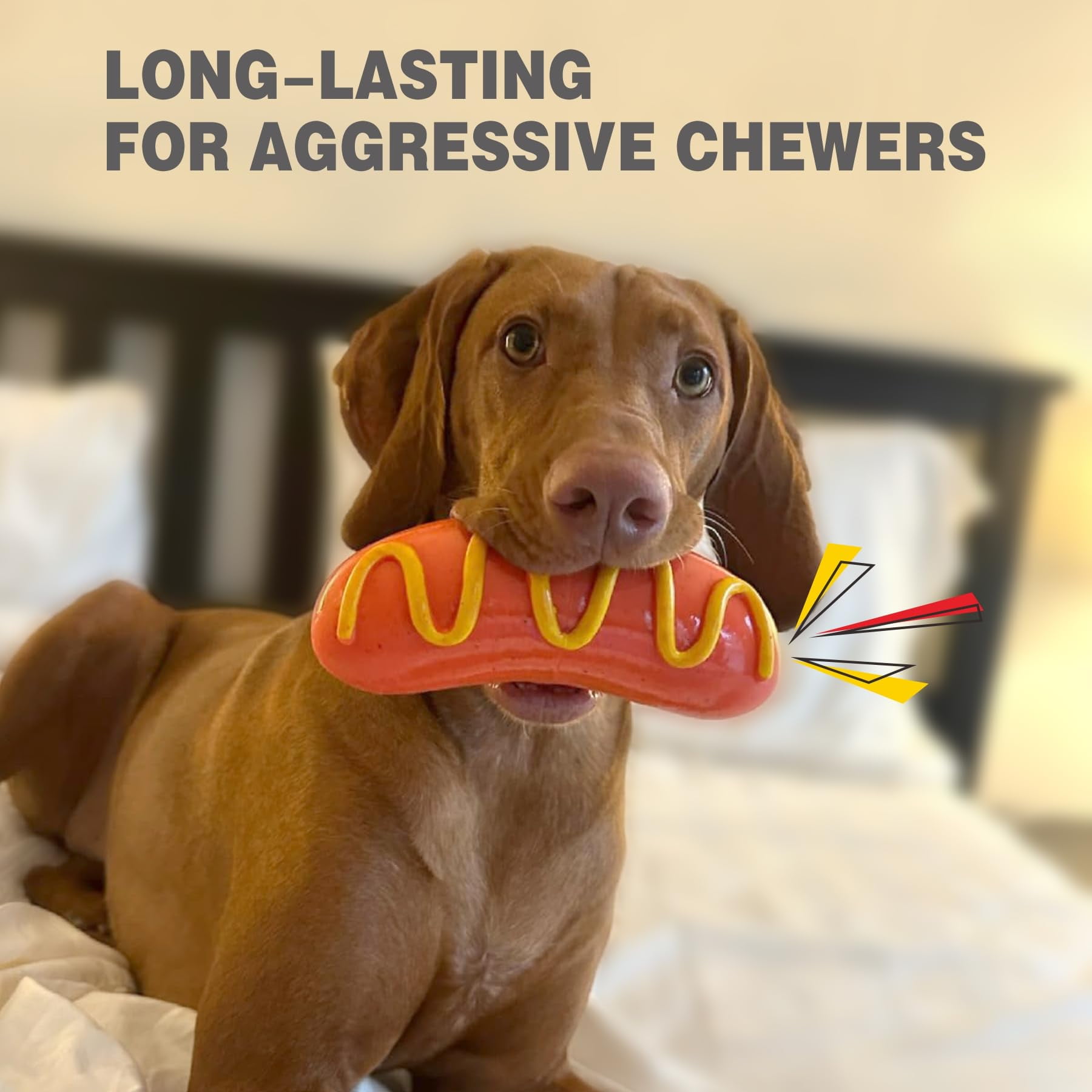 Dog Chew Toys for Aggressive-Chewers - Indestructible Dog Toy for Aggressive Chewer,Tough Chew Toys for Dogs (Rubber red Shoe)