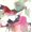 Fuchsia & Mint Green, variant on Harry & Grace Watercolor Block Peel and Stick Wallpaper