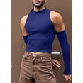 thumbnail image 6 of Men's Sexy Off Shoulder Cutout Long Sleeve T-Shirt Tops, 6 of 6