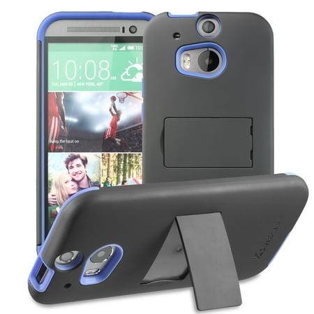 GreatShield LEGACY PC + TPU Case Cover for HTC One (M8) 2014 w/ Kickstand & 1pc Clear Screen Protector -