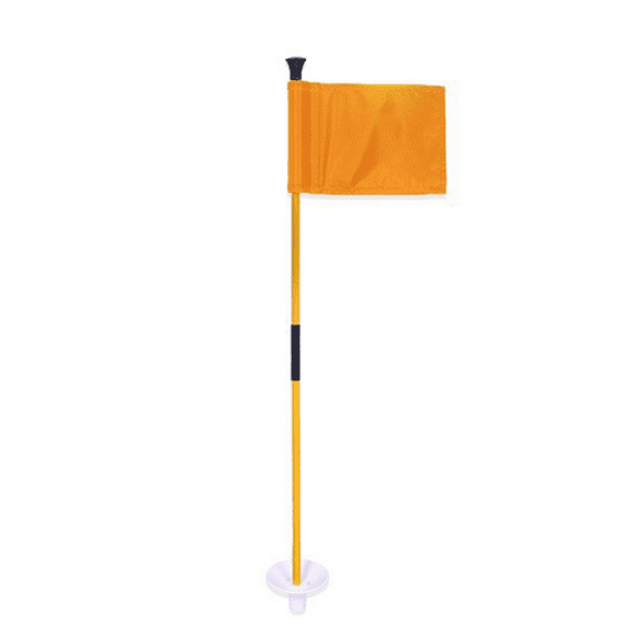 Orange Golf Green Flag, Two-Section Detachable Flagpole, Easy to Carry Green Target Flag Hole Cup