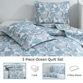 thumbnail image 7 of Beartech Ocean Quilt Set Queen Size Underwater World Quilt Lightweight Microfiber Bedspread Cabin Bedding Set, 7 of 7