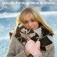thumbnail image 5 of Women Bear Plush Cat Paw Claw Gloves Winter Faux Fur Fingerless Mittens Gloves, 5 of 5
