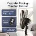 thumbnail image 3 of Lasko Cyclone Max 18" Oscillating Pedestal Fan with Remote, Adjustable Height and 4 Speeds for Whole Room Cooling, Black, S18605, 3 of 17