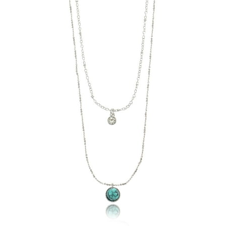 Time and Tru Women's Silvertone Layered Necklace, 1 Piece