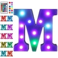 thumbnail image 1 of Luces LED con letras, luz nocturna con forma de marquesina y colorida, talla M, 1 of 5