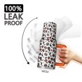 thumbnail image 3 of Leopard Print 40oz Tumbler– Stainless Steel Insulated Tumbler with Handle and Straw, Large Capacity Travel Cup for Hot & Cold Drinks, 3 of 6
