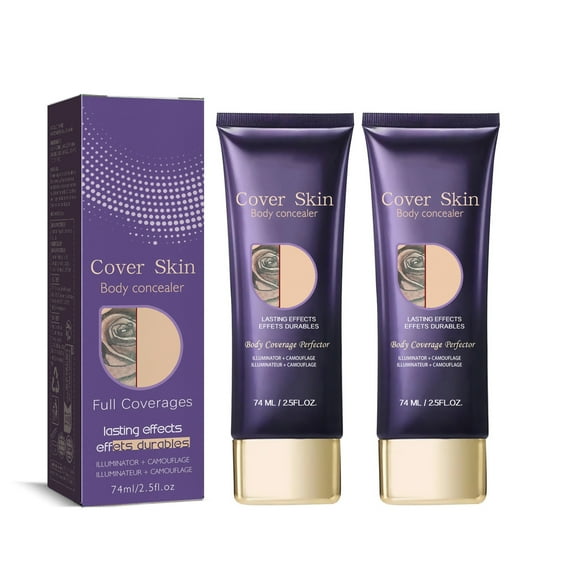 Binmer All Over Complexion Body Coverage Cover Up Makeup Waterproof Cream Body Makeup 74g 2pc