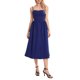thumbnail image 1 of Vestido midi casual de verano para mujer, sin mangas, sin espalda, vestido de una línea de moda con bolsillos laterales de corte bajo,Dark Blue,L, 1 of 8