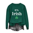thumbnail image 2 of Herrnalise Women's St. Patrick's Day Clover Printed Tops Irish Shamrock Sweatshirt Long Sleeve Slouchy Pullover Tops Gear up for greatness for less, 2 of 4