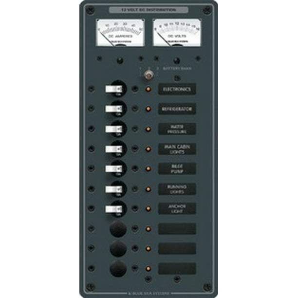 Blue Sea Systems 80 Dc 10 Position Circuit Breaker Panel Walmart Com