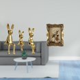 thumbnail image 2 of Escultura Familiar De Conejo Y Marco De Fotos Vintage, Pieza Central Para Estantería De Mesa Y Decoración De Pasillo Para Bodas., 2 of 8
