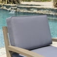 thumbnail image 6 of GDF Studio Parma Outdoor Acacia Wood Club Chairs with Cushions, Set of 2, Gray and Dark Teal Water Resistant Fabric, 6 of 12