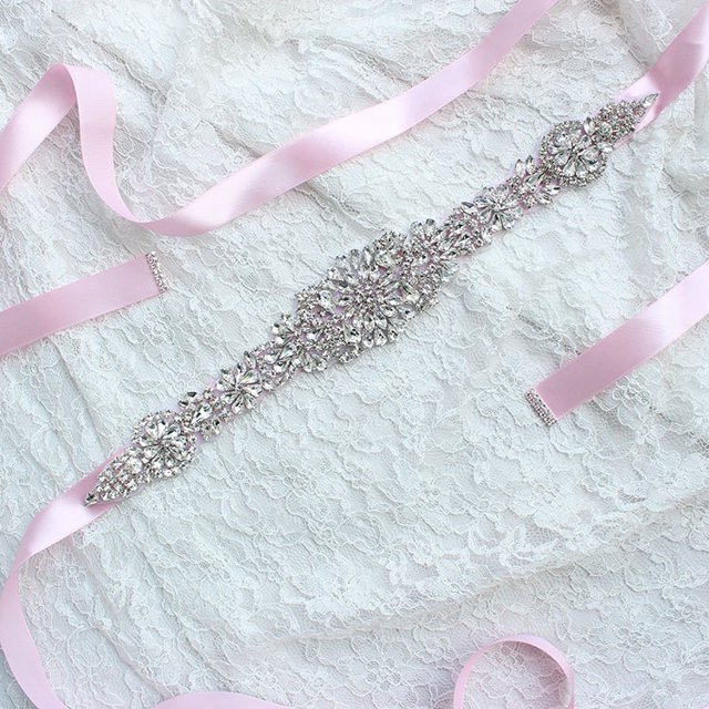 Ceinture de Mariée Strass Ceintures de Mariage pour Mariée Robe Femmes Ceinture en Cristal pour Robe de Soirée de Mariage