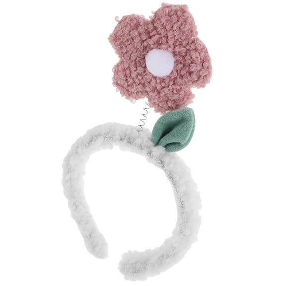 HOMEMAXS Plush Flower Headbands Cute Cartoon Floral Headbands for Women Kids Makeup Skincare Washing Face