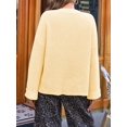 thumbnail image 3 of Womens Long Sleeve Cardigan Sweaters Button Down Knit Outerwear Oversized Chunky Open Front Coats, 3 of 6