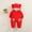 Red, variant on Lilgiuy Toddler Baby Boys Girls Color Plush Cute Bear Ears Winter Thick Keep Warm Jumpsuit Romper,Red,0-3 Months Winter Fashion 2022