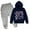 A-Dark Blue293, variant on Little Girls Outfit Set 2-Piece Long Sleeve Letter Print Hoodie + Jogger Pants Spring Cozy Outdoor Play Casual Tracksuit