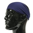 thumbnail image 2 of Temple Tape Four Inch Moisture Wicking Workout Sweatband; Absorbs & Evaporates Sweat 8x Faster - Navy, 2 of 3