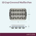 thumbnail image 6 of Anolon Advanced Bakeware Nonstick Muffin Pan with Lid, 12-Cup, Graphite, 6 of 10