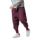 thumbnail image 1 of Pantalones de algodón y lino con entrepierna baja para hombre: cintura elástica, pantalones informales para todas las estaciones, tallas M-XXXL, 1 of 8