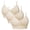 Beige, variant on 3 Pack Yoga Bras for Women Low Support, Open Back Seamless Padded Bralette Spaghetti Straps Twist Racerback Comfort Breathable Workout Top, Hot Pink