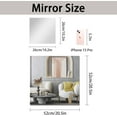 thumbnail image 2 of Wall Mirror Tiles, 4pcs Full Length Door Mirror, Self Adhesive Unbreakable Acrylic Mirrors for Wall, Full Body Mirror for Bedroom Bathroom Dorm Gym Wall Decor (10.2 X 10.2inches), 2 of 5