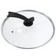 thumbnail image 4 of EeaseMX Tapa de olla redonda universal con asa de apoyo, tapa de repuesto de vidrio templado transparente para ollas, con borde de acero inoxidable y asa negra (30 cm), 4 of 7
