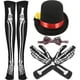 thumbnail image 1 of 1 Juego de guantes de calavera para Halloween, decoración de sombreros, guantes de actuación, pajarita, suministros para fiestas, 1 of 6