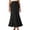 01 Black, variant on Elegant Polka Dots Satin Midi Skirt for Women Silk Summer High Waisted Mermaid Cocktail Long Skirts