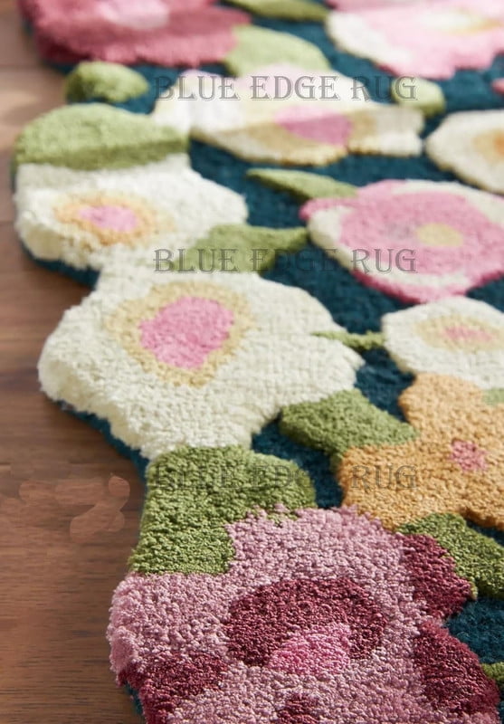 BLUE EDGE RUG Textured Woolen Carpet for Living Room, Bed Room and Hall All Type of Carpet.