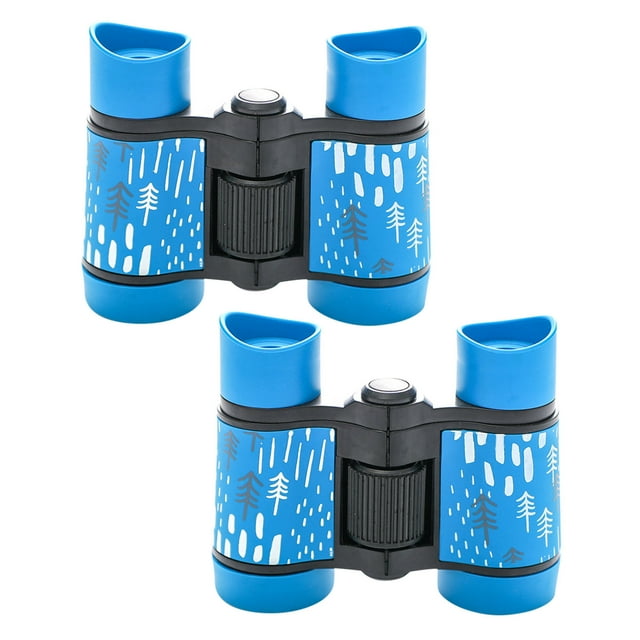 TIELUTT 2 Pack Jumelles pour Enfants Garçons Filles 4x30 Haute Résolution Jumelles Réelles Télescope pour Adultes Jumelles 7x35 Grand Angle Télémètre Pochette Jumelles Sangles de Cou 100 Lunettes pour Enfants