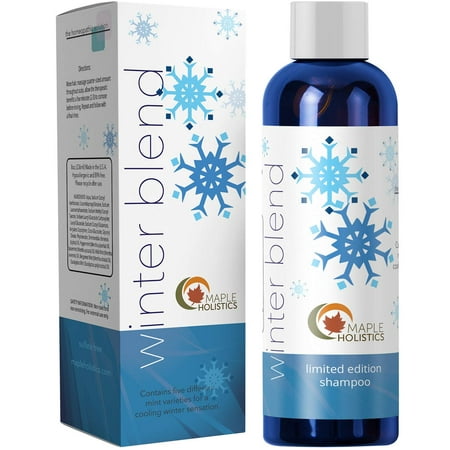 Maple Holistics Winter Blend Deep Cleansing Shampoo with Mint Essential Oils for Hair, 8 Fl Oz