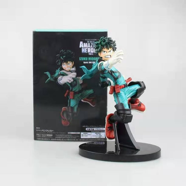 Figuras de acción de My Hero Academia, Boku, No Hero Academia, increíbles héroes Midoriya, Todorok, estatua, juguetes de 15CM Gong Bohan LED