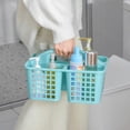 thumbnail image 5 of Portable Shower Caddy Basket with Compartments Cleaning Supplies Organizer with Handle Plastic Storage Divided Tool Bin for Bathroom, Bedroom, Kitchen, College Dorm, Garden, Under Sink,, 5 of 7
