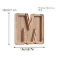 thumbnail image 2 of Personalized Wooden Alphabet Letter Money Box, Custom Name Deposit Bank with Transparent Acrylic Cover, Handcrafted Eco-Friendly Saving Bank for Home Decor or Gift, 2 of 5