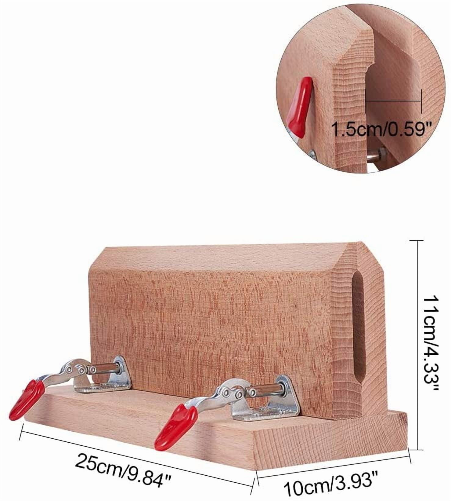 Wooden Leather Craft Retaining Clip Sewing DIY Hand Tool Set Lacing Pony Horse Clamp Table Desktop Tool for DIY Craft Making Brown