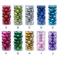 thumbnail image 2 of 24 Pcs Small Christmas Balls Ornaments Set 1.2" Shatterproof Plastic Christmas Ball Hanging Ornament with Rope Color Xmas Tree Baubles Pendants for Holiday Wedding Party Home Decoration, 2 of 7