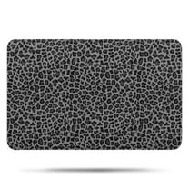 Black Leopard Print Bathroom Rugs Mat,Non Slip Microfiber Bathroom Rug,Rubber Backing,Soft Bathroom Mats for Bathroom Floor,Tub and Shower,17x27in(43x68cm)